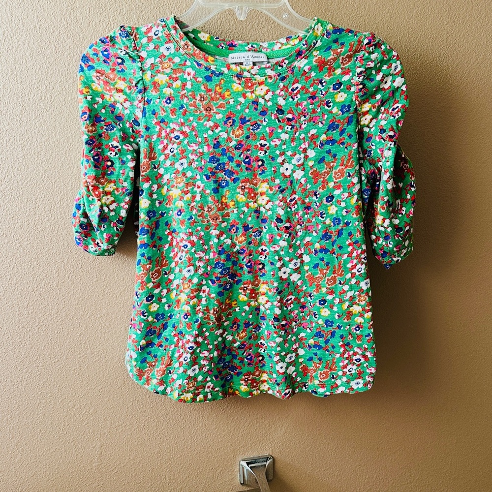 💥5/$15 FINAL PRICE DROP Colorful Green Top